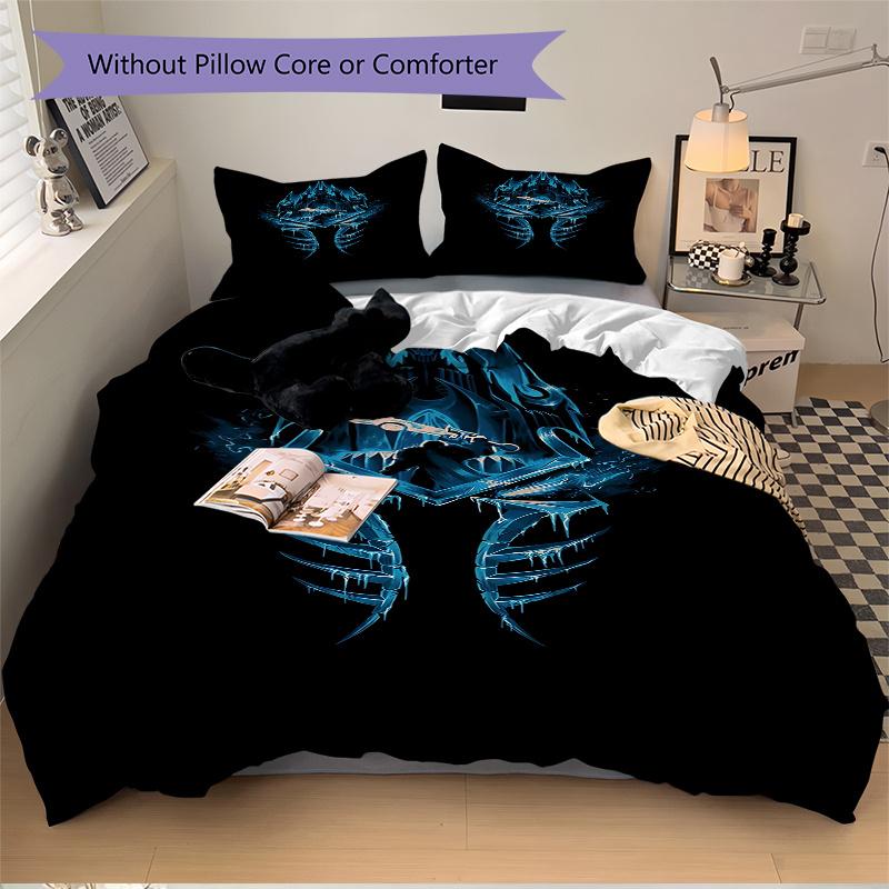 3pcs IThe Lich King Home Decor Bedding Set-Perfect for Bedroom, Guest Room, Living Room, Hotel Use-Ideal Gift for Fans, Travelers, Daily Use