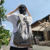 Polyester Trendy Ins Backpack Embroidery School Bags Casual Schoolbags  Unisex