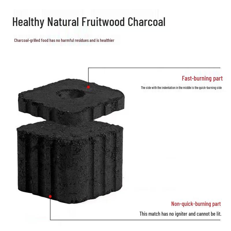 OEING Outdoor BBQ Fast-Burning Fruitwood Charcoal