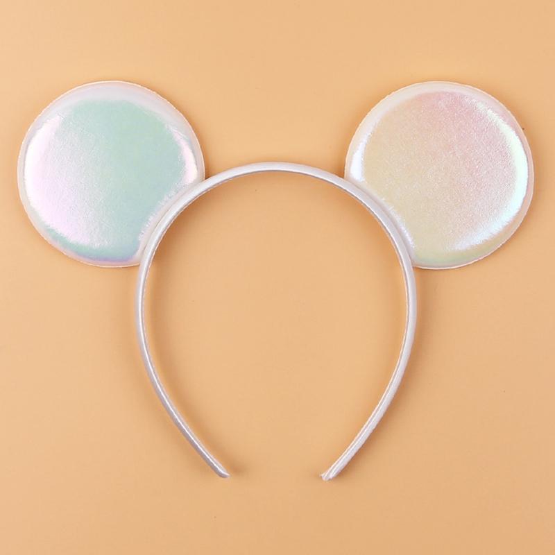 Einfarbiger Mausohren-Stirnband für Mädchen Frauen Geburtstagsparty Haarband Festival Cosplay Haarschmuck