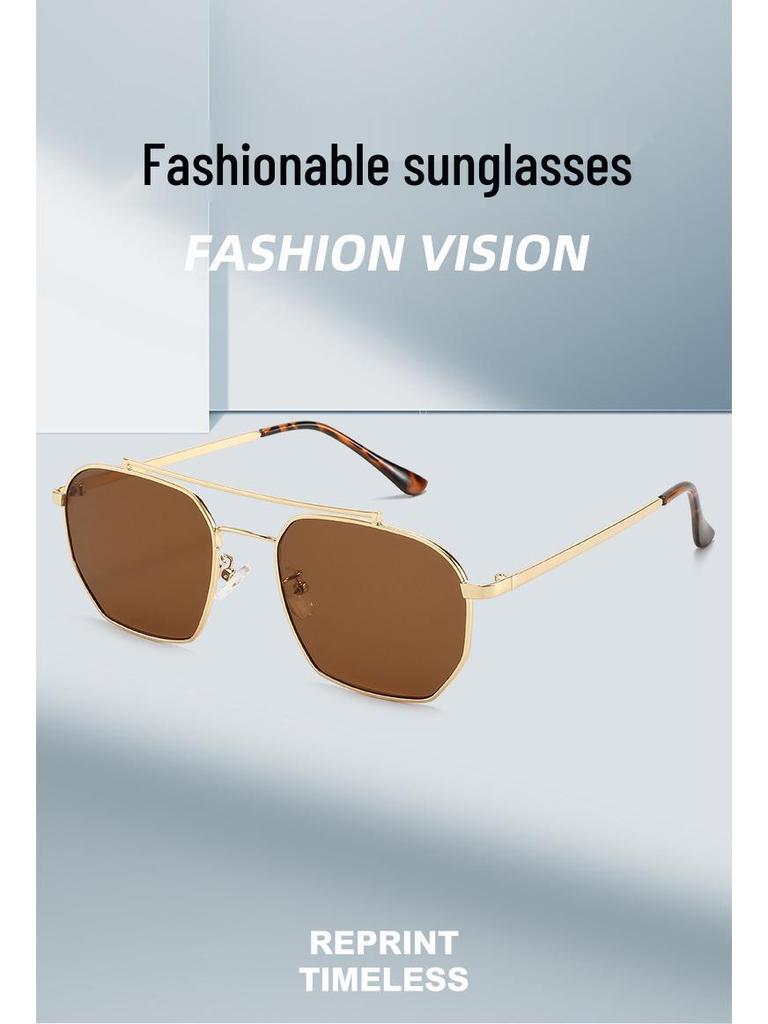 2026 Double Bridge Fashion Aviator Sunglasses - Men’s Street Style Sun Protection