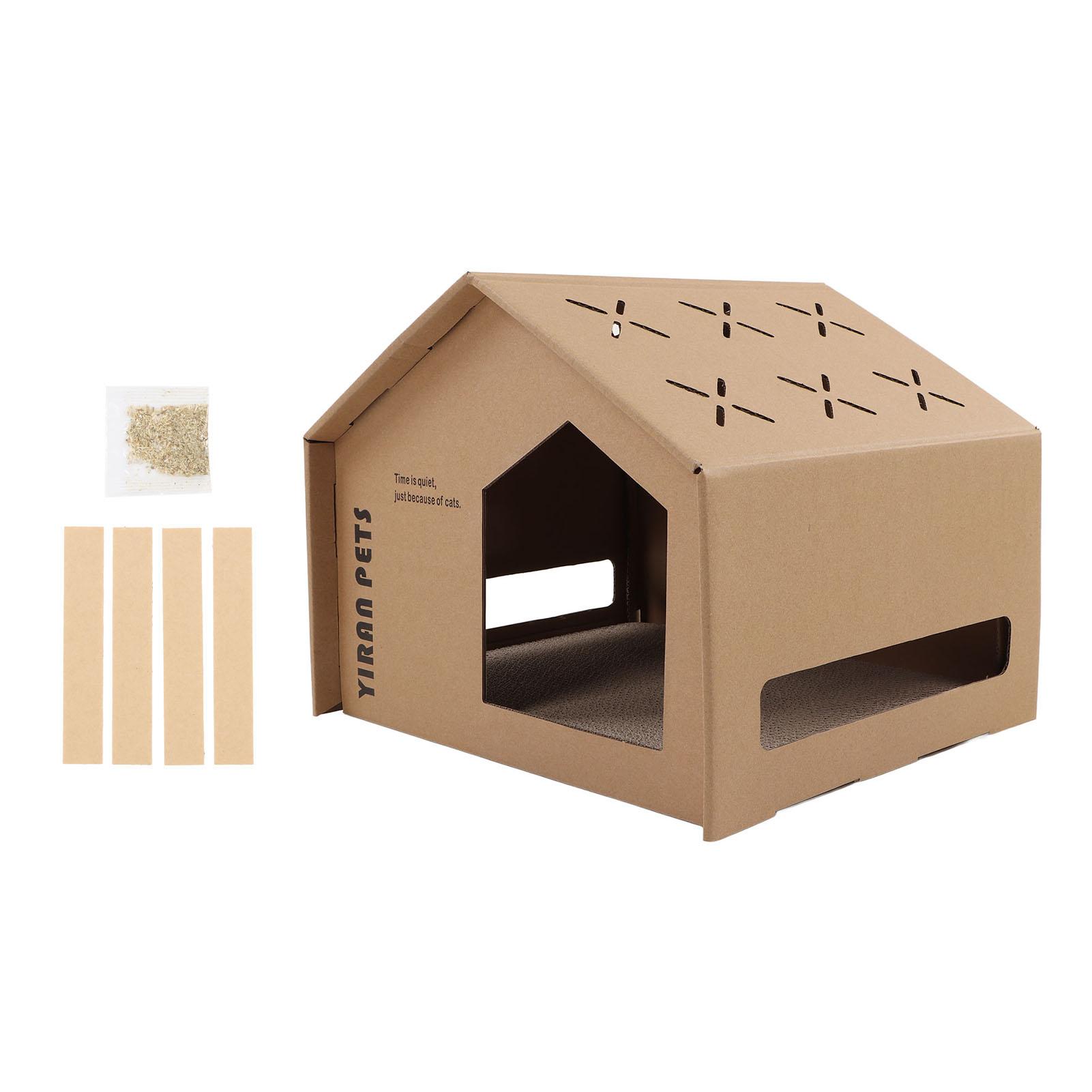 

Картонный домик для кошки Милый Портативный Большое пространство Когтеточка для царапания Расслабляющий Высокой плотности Когтеточка для кошки 008 1