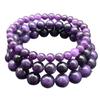 Purple Dragon Amethyst Crystal Bracelet - 6mm, 8mm, 10mm Beads, Fashion Jewelry.