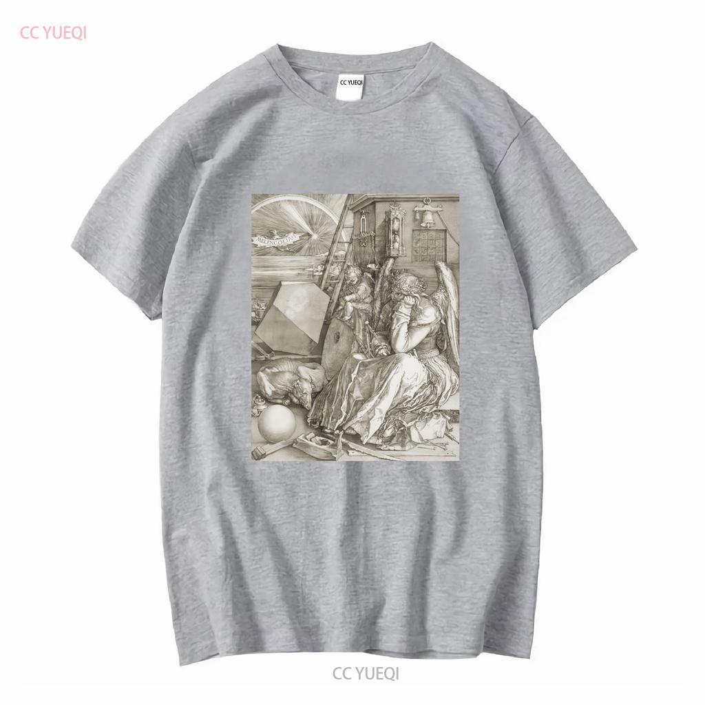 Melancolia I Melencolia Albrecht Durer T Shirt Arte Rinascimento Settentrionale per Lei Lui Amante vintage Lavato Unisex Stiloso