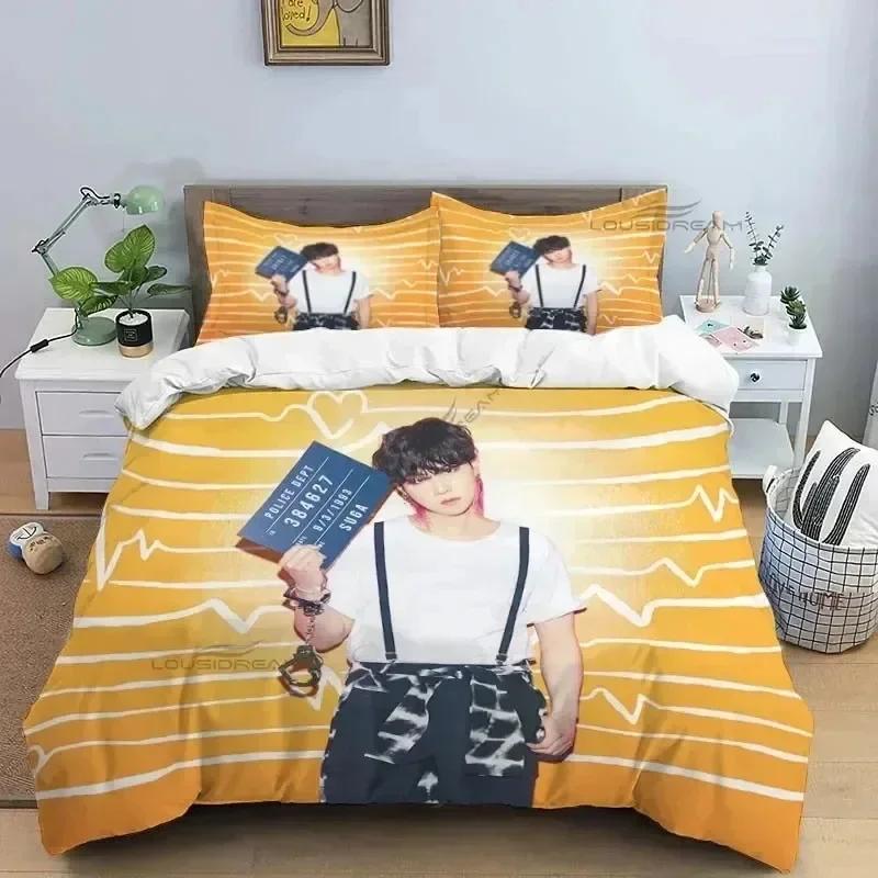 Luxuriöses Neues 3D-Druck Koreanisches Beliebtes Männliche Sängergruppe Bettwäscheset, Bettbezug Bettset Steppdeckenbezug King Queen Size Bettwäscheset