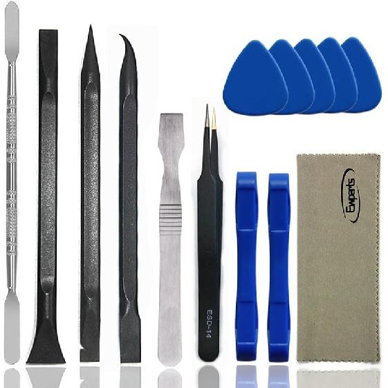 Ewparts Spudger Tool Kit Plastic Pry Tool for Electronics Repair with Metal Spudger Plastic Spudger Tweezers Opening Tool iPhone Repair Tool Kit for Spudger Tool Kit