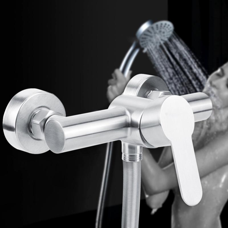 304 Stainless Steel Shower Faucet Bathroom Shower Hot Cold Water Tap G1/2in304 Stainless Steel Shower Faucet
