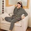Women's Plus Size Coral Fleece Pajama Set - Plush, Thickened, Warm Lambswool for Autumn/Winter; Wearable Outdoors