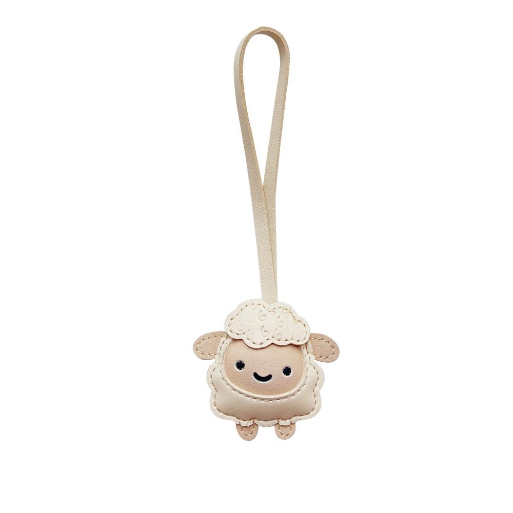 Goat PU Leather Sheep Bag Charm Cartoon Sheep Keychain Fashion Lamb Pendant Bag Decoration