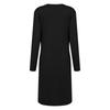 Women's V Neck And Winter Pleated Buttock Long Sleeve Dress