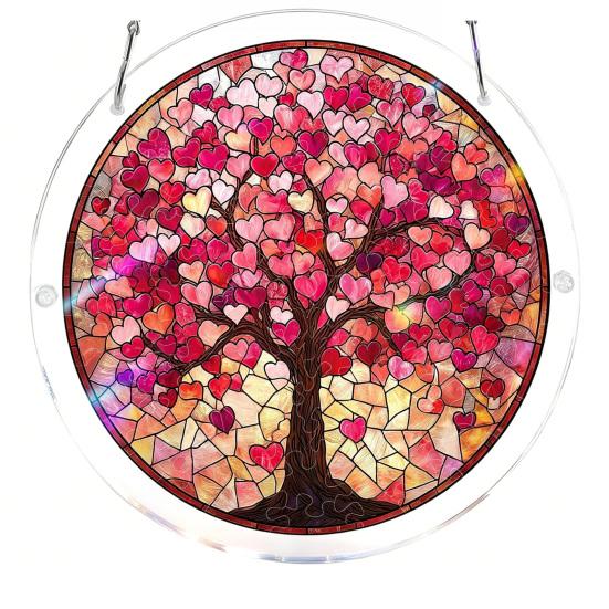 Acryl Sonnenfänger Puzzle Bunte Fensterdekoration mit Aufhängekette DIY Sonnenfänger Set für Erwachsene Haus Garten Dekoration