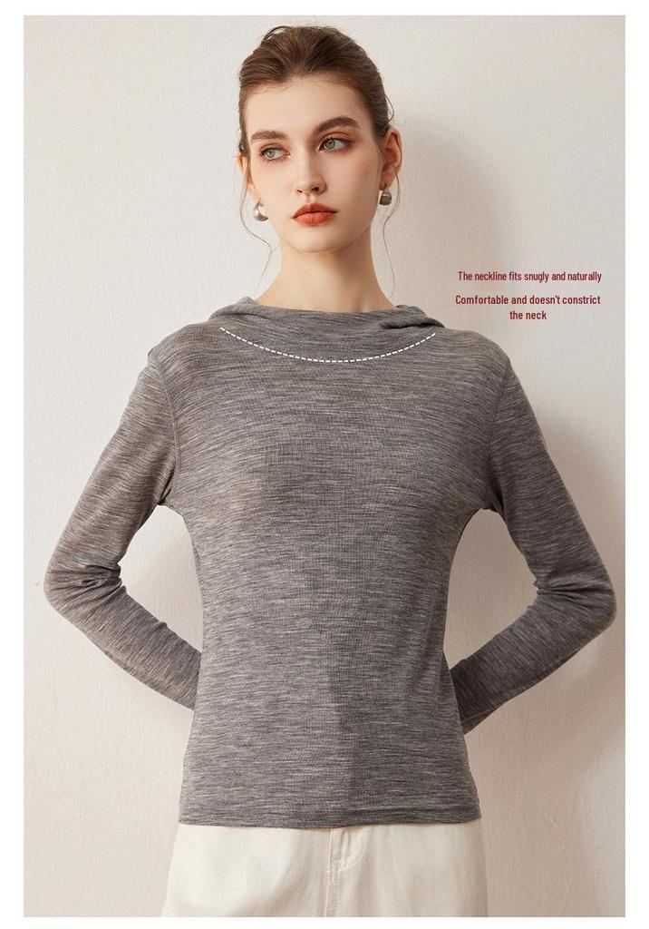 Women's High-Quality Imitation Wool Base Layer Hoodie for Autumn/Winter