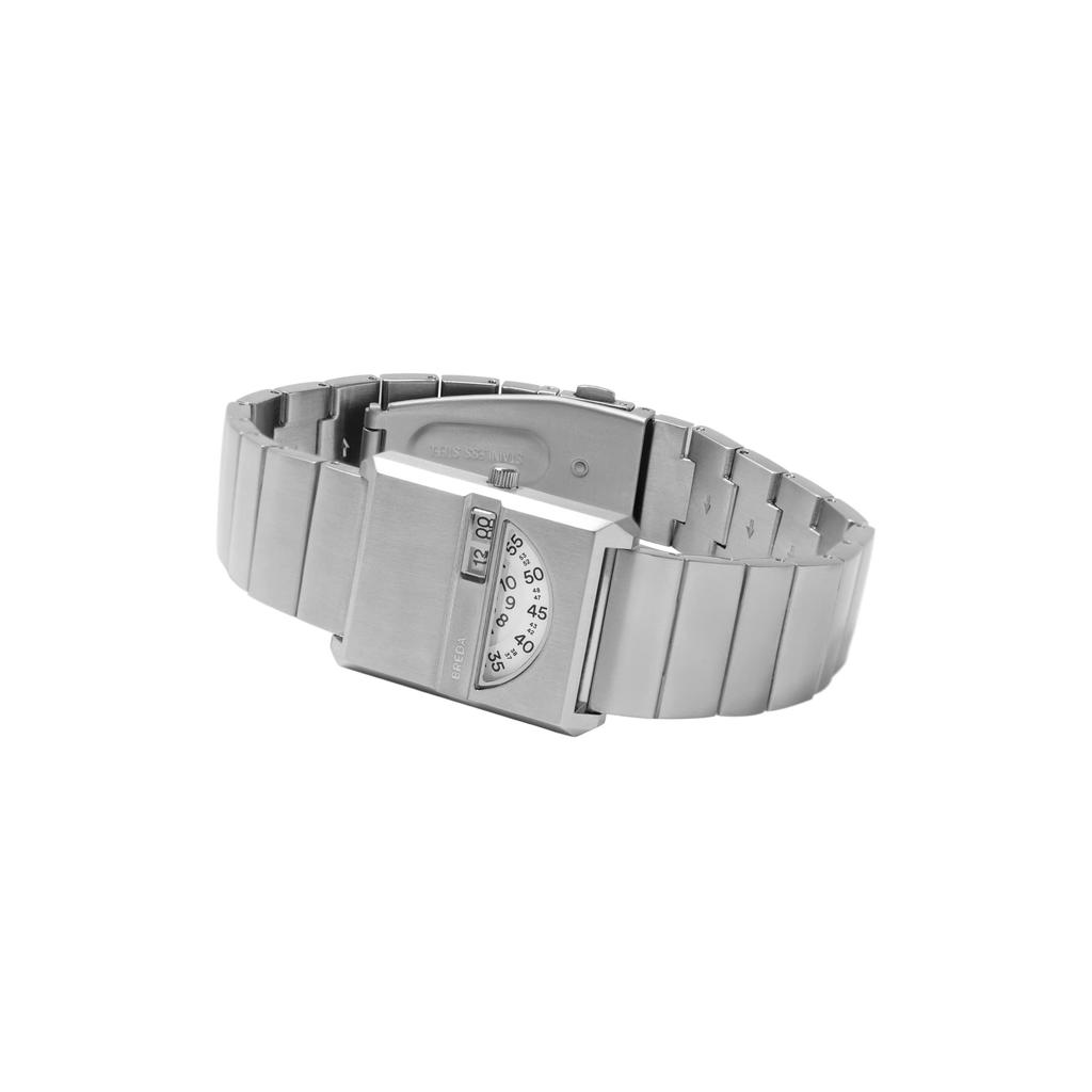Breda Pulse Tandem Silver Watch for Men and Women, 26mm, Silver