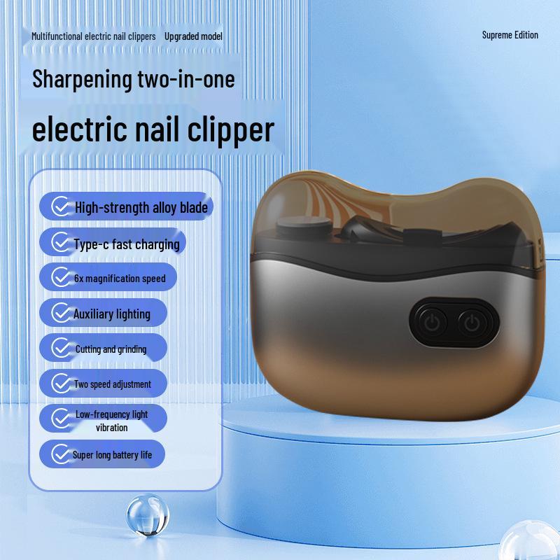 

Automatic Dual-Use Nail Clipper & Grinder for All Ages чёрный