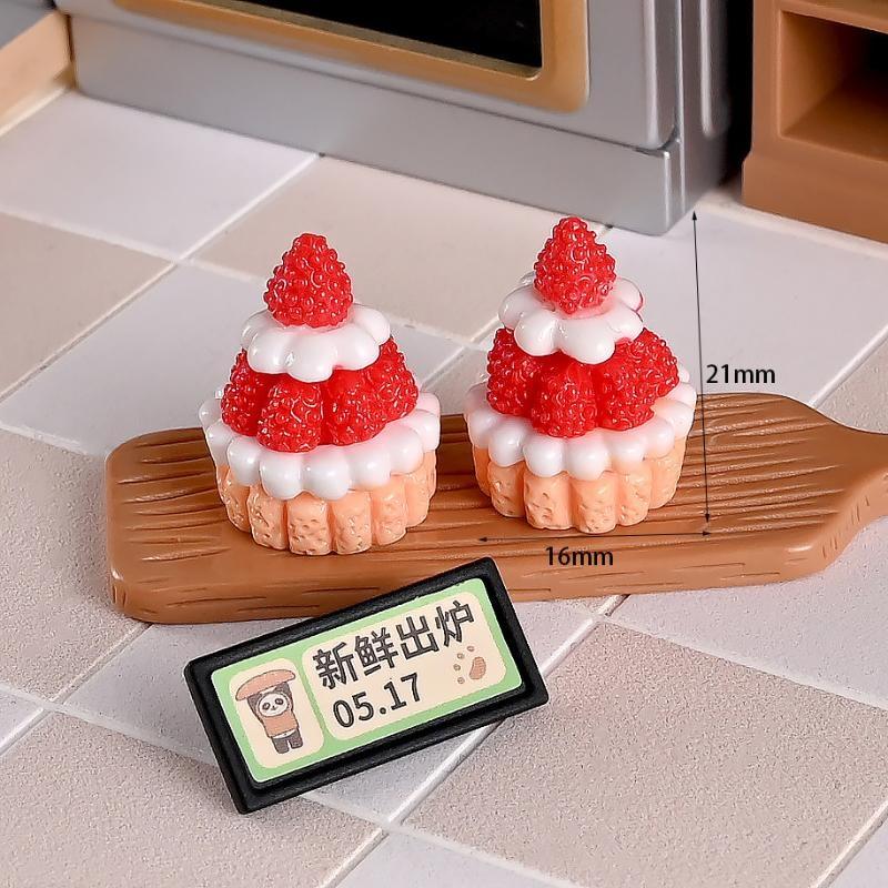 10Pcs 1/12 Scale Dollhouse Miniature Dessert Fruit Cake Play Kitchen Food Diy Jewelry Accessories For Doll Accessories