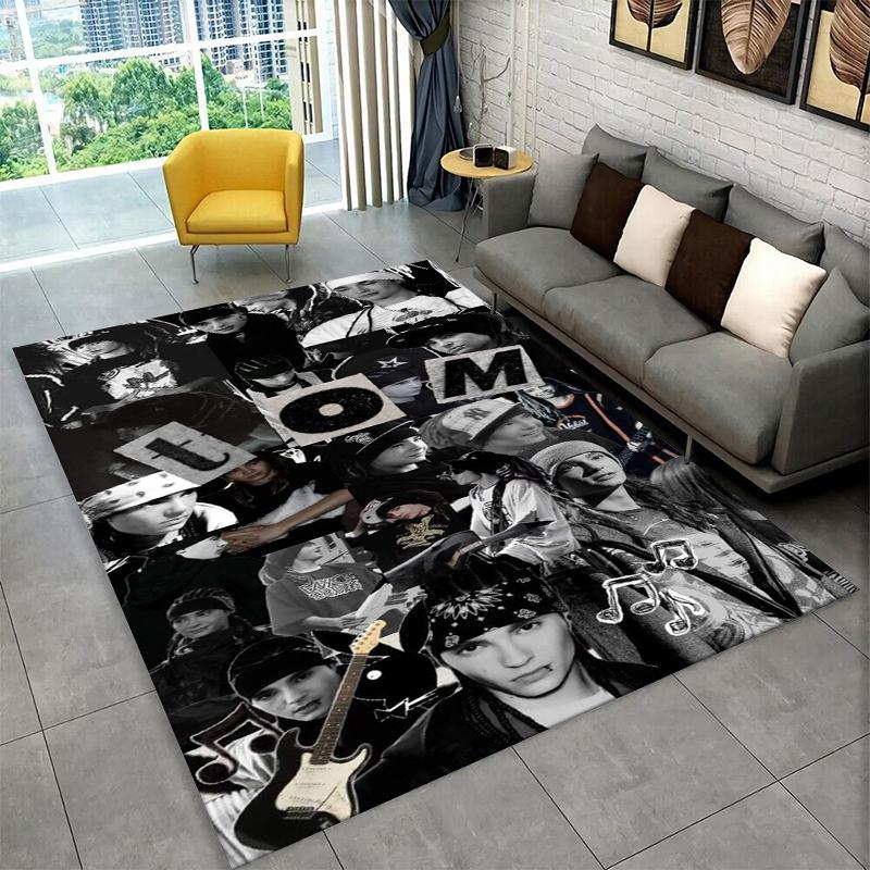 Rock Band Tokio Hotel Bill Kaulitz Carpet Rug for Bedroom Living Room Sofa Playroom Doormat Home Decor,Kid Area Rug Non-slip