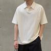 Summer Wear New Short Sleeve Polo Shirt Men's Loose Lapel T-Shirt Texture Korean Version Half Sleeve Drop Casual Top