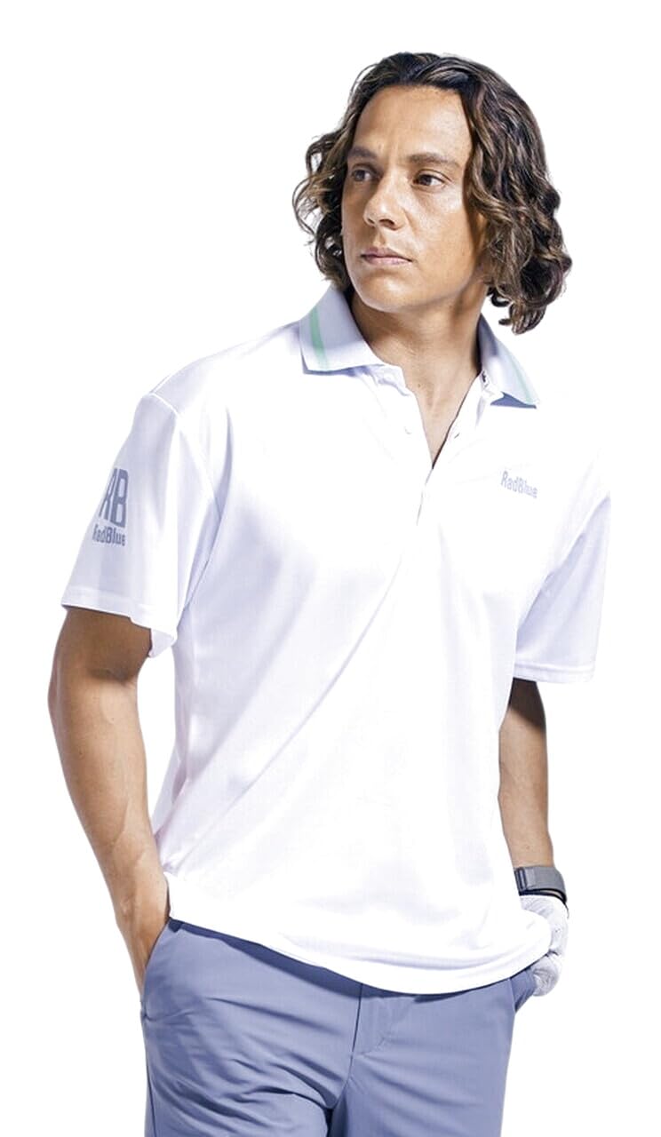 

Rad Blue Golf Short Sleeve Polo Shirt Dry 250202 WHITE L (Basic Pique) / Men s / белый