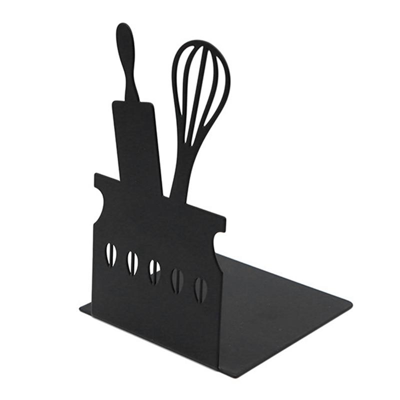 

AEE4-Decorative Hollow-Out Bookends For Art Hourglass Design Metal Book Stan