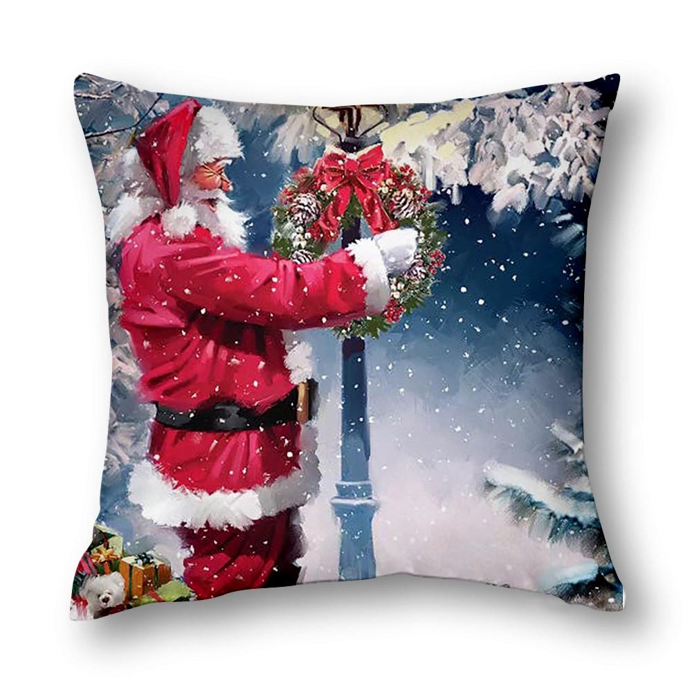 Christmas Decor Cushion Cover Winter Decor Bed Decor Pillow Cover Sofa Decor Cushion Cover Home Decor 40X40 45X45 50X50 60X60Cm