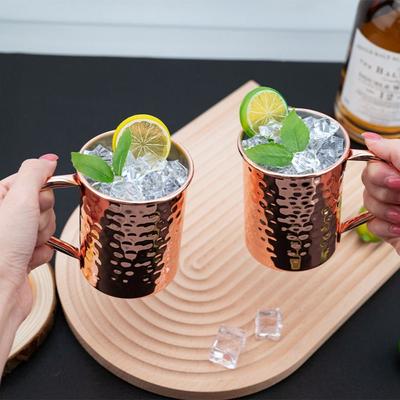 New Durable Copper Moscow Mule Mug 550ml Silver Coppery Beer Mugs Rose Gold Metal Coffee Cup Bar Drinkware Coffee  Cup