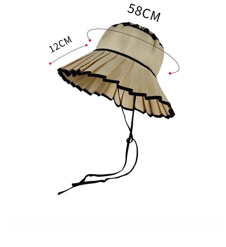 S/M/L/XL Spring Summer Casual Plaid Wide Brim Sun Hats for Women Men Outdoor Sunshade Hat Foldable Straw Hat  Sombrero Hombre