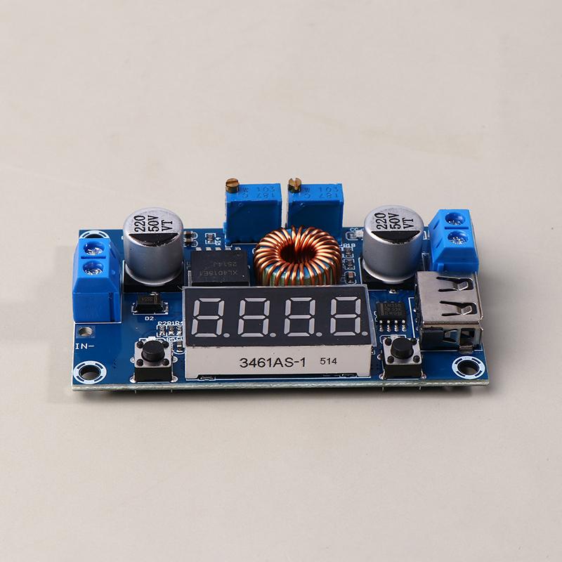 Xl4015 75W Dc-Dc 5A Led Drive Lithum Battery Charger Module Regulators Module Adjustable Buck Module With Voltmeter Display