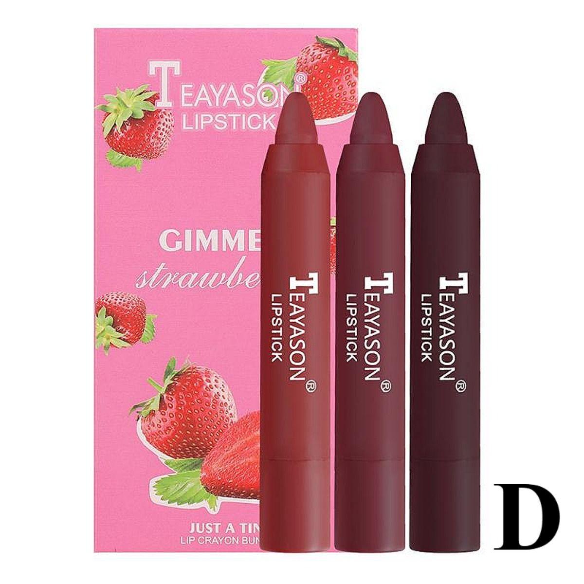 

Макияж Карандаш для губной помады 3 шт. Маленький набор Матовая помада Матовая бархатная воздушная помада Карандаш для губ Косметика