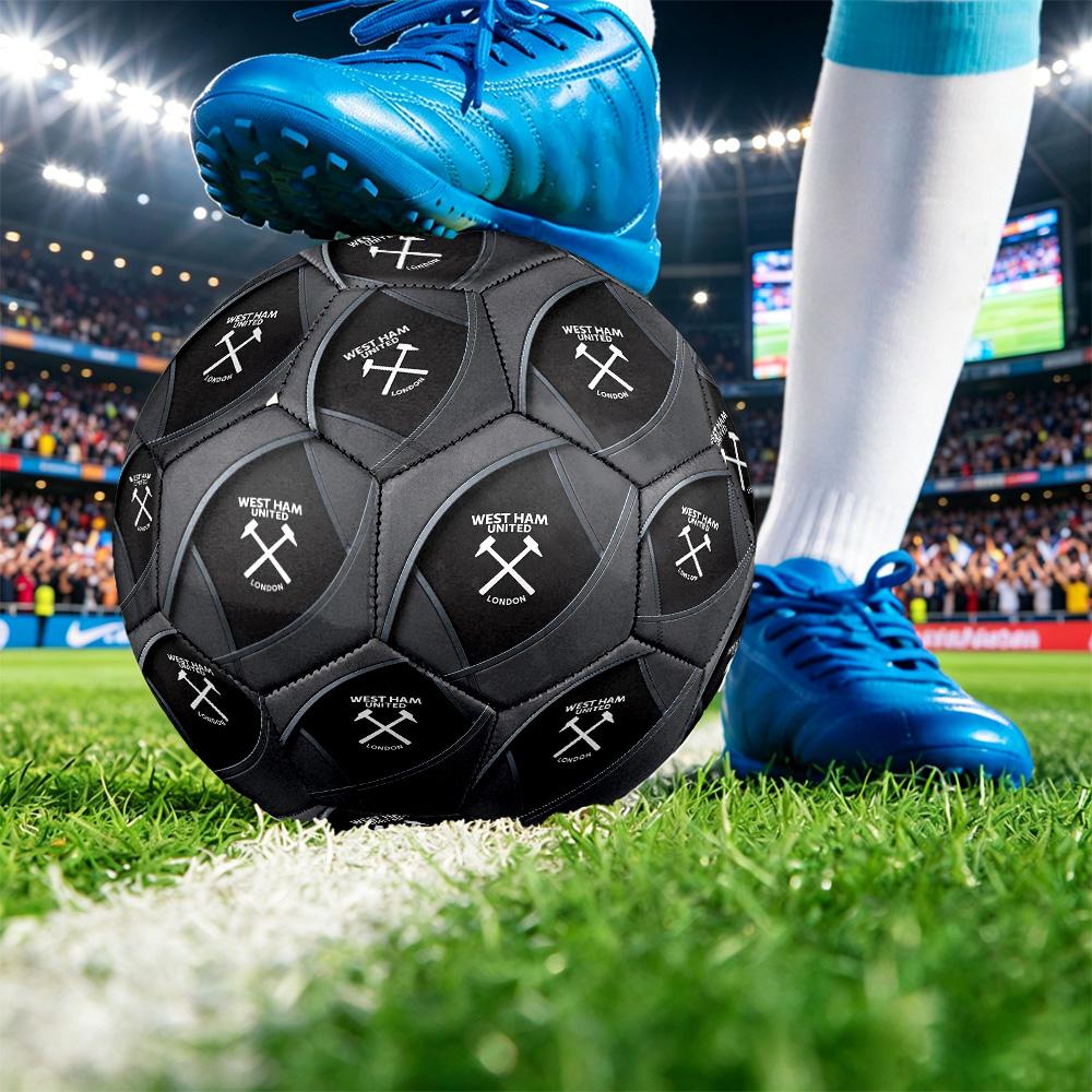 West Ham United FootballPrinted Size 5 Soccer Bootball, Anti Slip Adult Match Football Souvenir for Football Fans