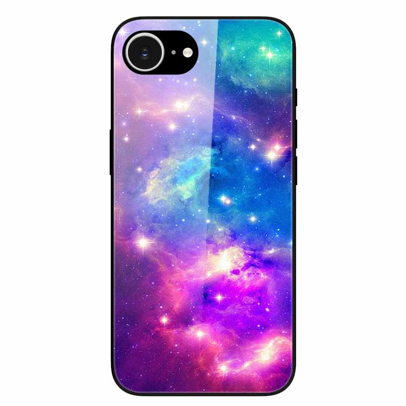 For iPhone 16E 2025 Case Black Bumper Tempered Glass Hard Phone Cases for iPhone16e 16e Back Cover for iPhoneSE SE 2025 Cool New