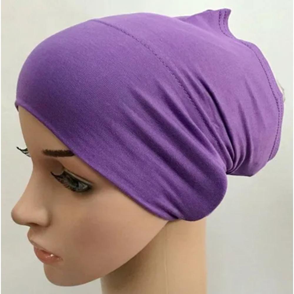 Soft Modal Inner Hijab Caps Muslim Stretch Turban Cap Islamic Underscarf Bonnet Hat Female Headband Turbante Mujer 2020