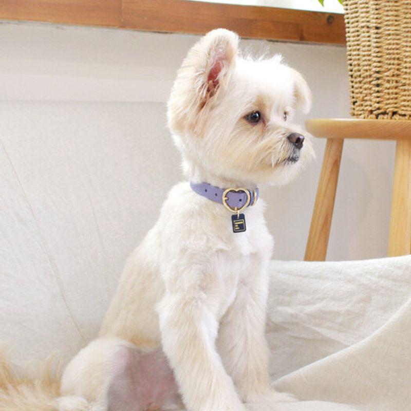 MAISON DE MIU Heart Pendant Collar - Violet