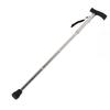 Walking Stick 5 Section Folding Aluminum Alloy Rod Anti Skid Rubber Pad Trekking Stick Silver