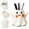 Creative Resin Desk Supplies Ghost/Skull Shape Pen Holder, Desktop Organizer, Halloween Small Plant Pot for Indoor Decorative Storage Container Office