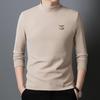 2025 Men's Silk-Wool Velvet Base Layer Sweatshirt: New Style, Half-High Collar, Thickened Inner Wear