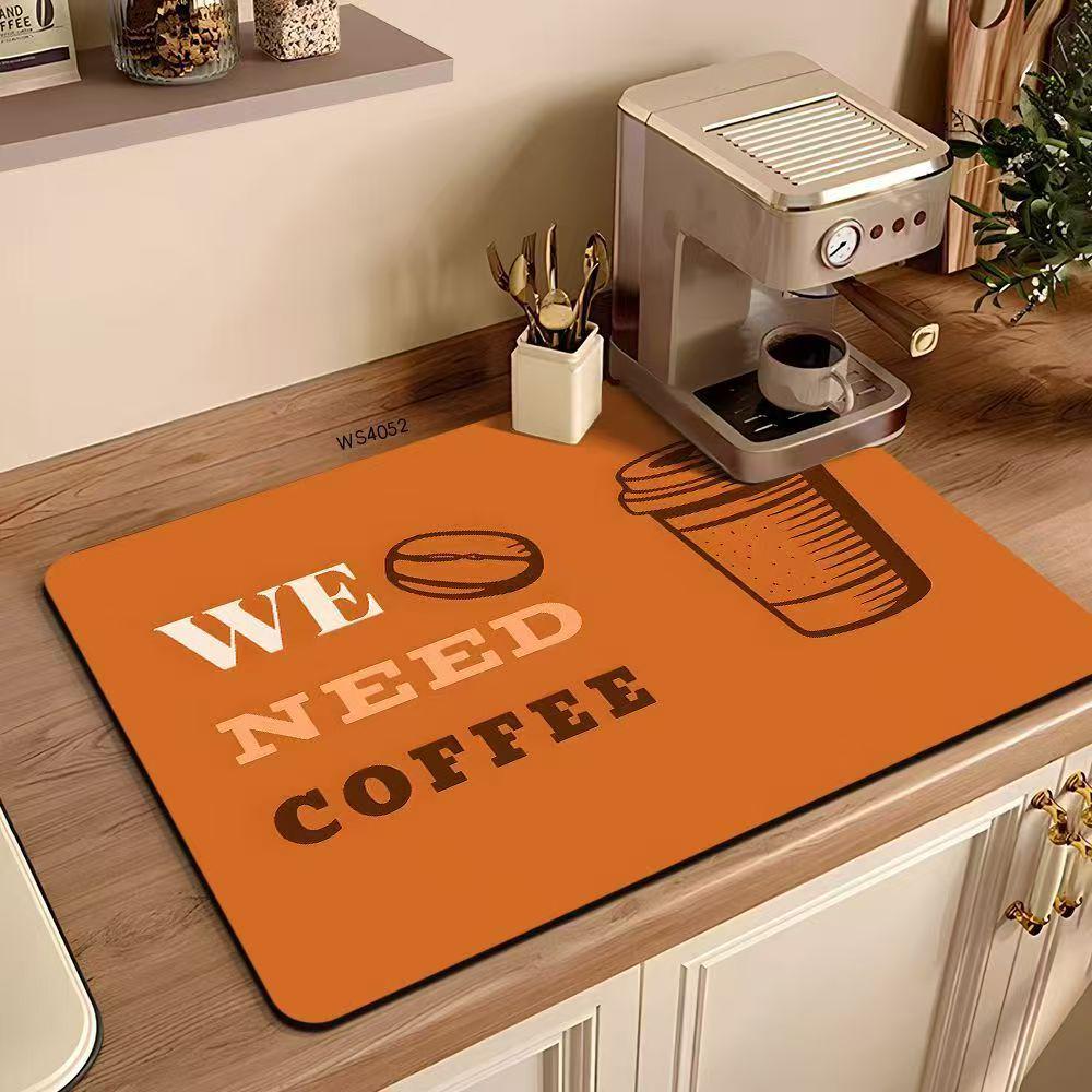Diatom Mud Absorbent Kitchen Mat for Coffee Machines and Countertops