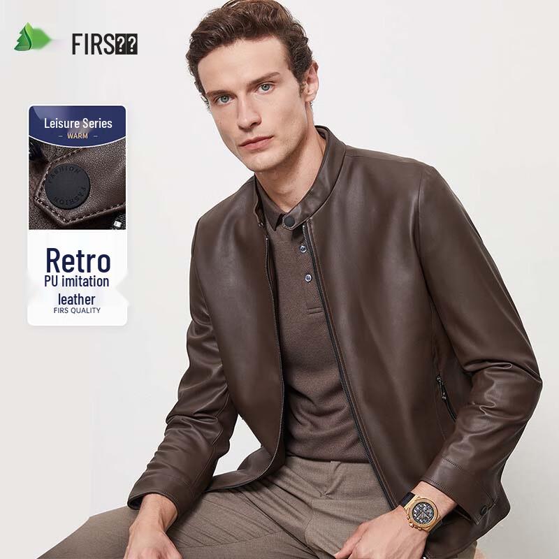 

Shanshan Men s Retro PU Harrington Jacket 190/104A