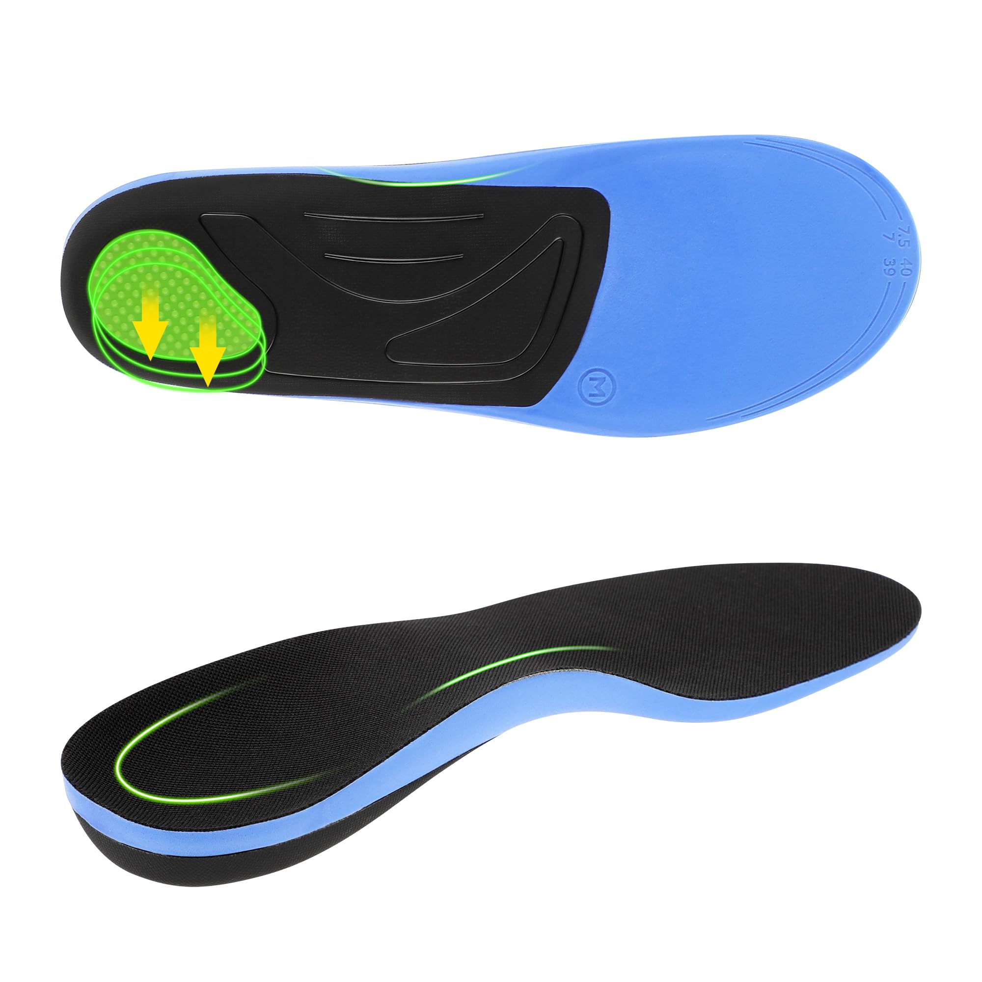 

NICEUS Fasciitis Arch Support Insoles for Comfortable Walking and Ideal for and Exercise Features Shock Odor and and [Plantar Insoles] Standing,