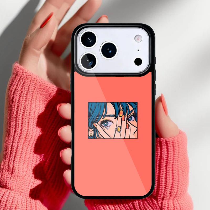 Pop Art Anime Girl Aesthetic Phone Case for iPhone 17 Air 16e 15 14 13 Pro Max Back Cover for 12 11 Pro Coque