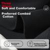 THREEGUN [Jian Series] Women's Socks, 100% Pure Cotton, Solid Color Mid-Calf Socks, 10A And Odor-Resistant Women's Socks, Pure Cotto