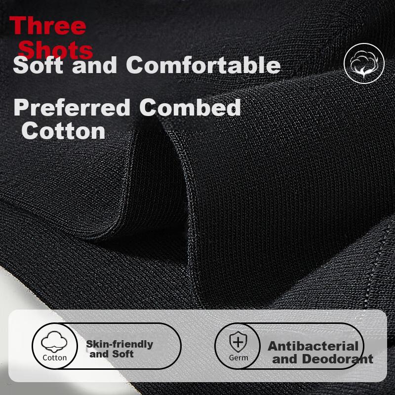 THREEGUN [Jian Series] Women's Socks, 100% Pure Cotton, Solid Color Mid-Calf Socks, 10A And Odor-Resistant Women's Socks, Pure Cotto