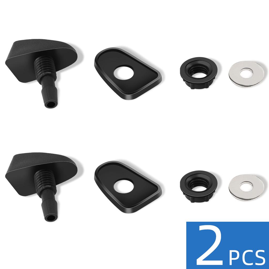 2PCS Universal Front Windshield Washer Wiper Nozzle Jet Sprayer Water Spout Outlet Adjustment