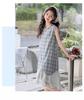 Girl's Sleeveless Plaid Dress
