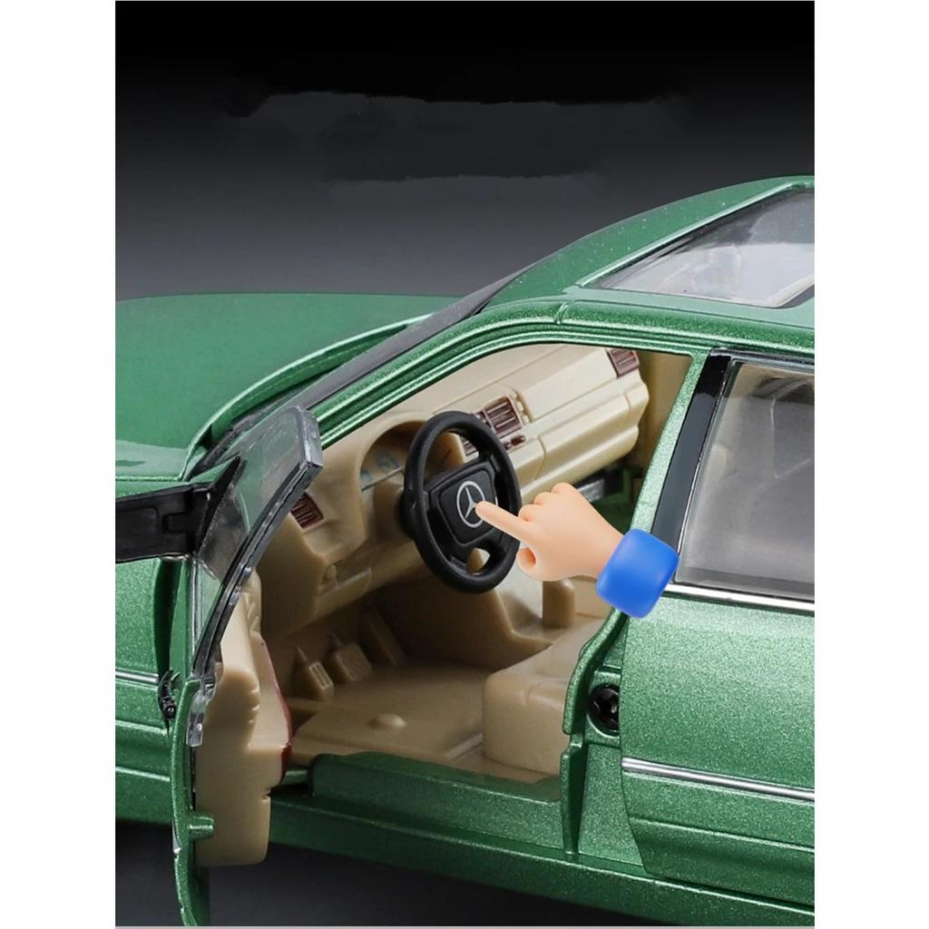 1/24 Benz W140 S320 SEL Alloy Classic Old Car Model Diecasts Metal Retro Vehicles Car Model Sound and Light Collection Kids Toys Gift
