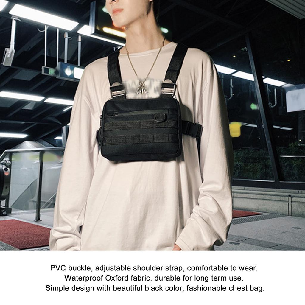 Chest Rig Waterproof Oxford Cloth Adjustable Shoulder Strap Pouch Vest Pack Bag for Outdoor