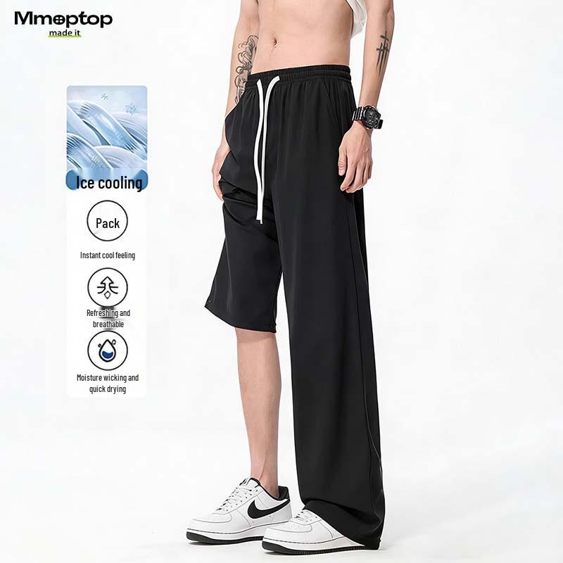 MMOPTOP Men s Ice Silk Quick-Dry Straight Sport Pants XL
