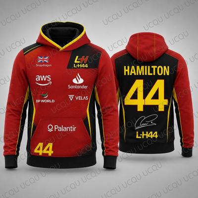 2026 Neuer Hamilton 44 Racing Hoodie Motorsport Pullover Sweatshirt Herren Damen Freizeit Fan Geschenk