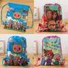 Cocomelon Drawstring Bag Backpack For Kids Featuring Stain-resistant Non-woven Fabric