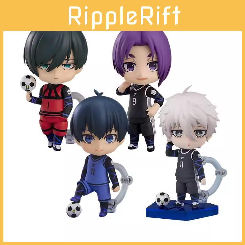 Blue Character Lock Figurine Movable Face Changing Model Toy Decoration Comic