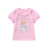 Kids Baby Girl Sweet Lace Collar Short Sleeve T-Shirt